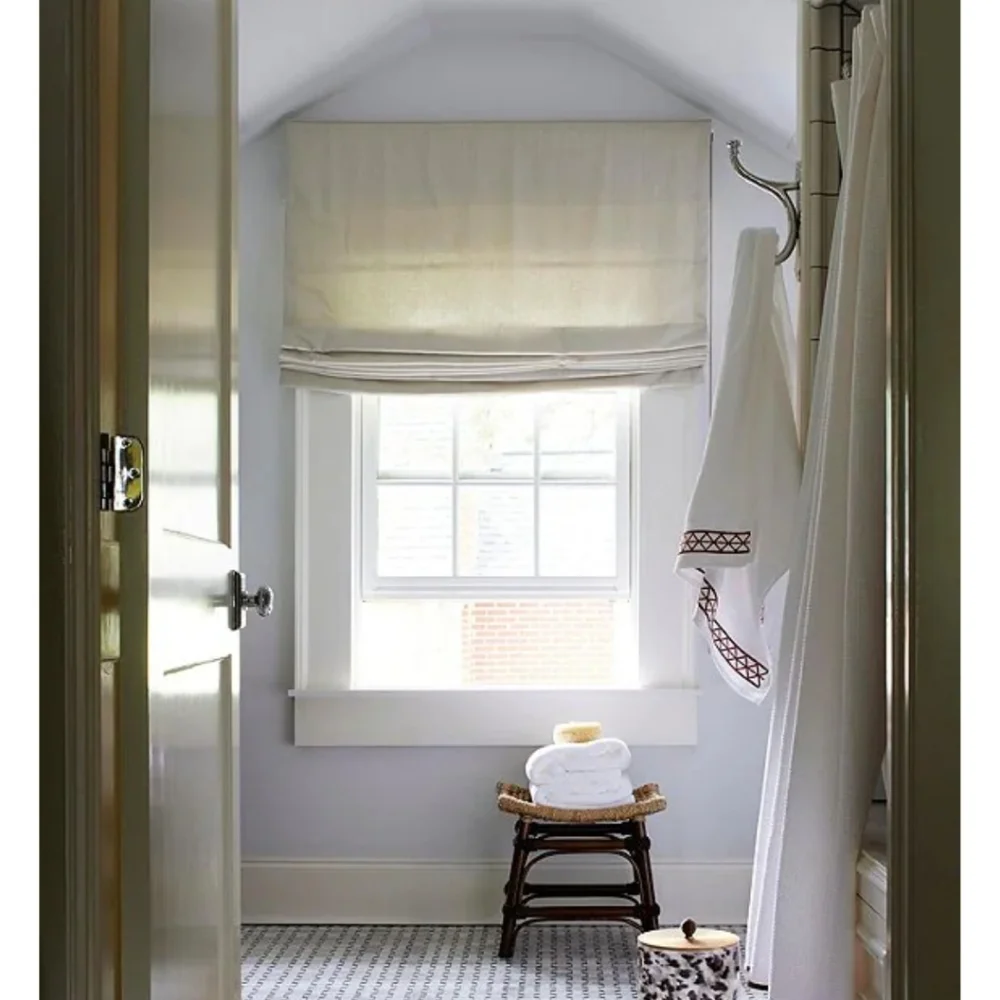 Southern Living Gordon Dunning Stratton Velvet Trimmed Waffle Shower Cur…